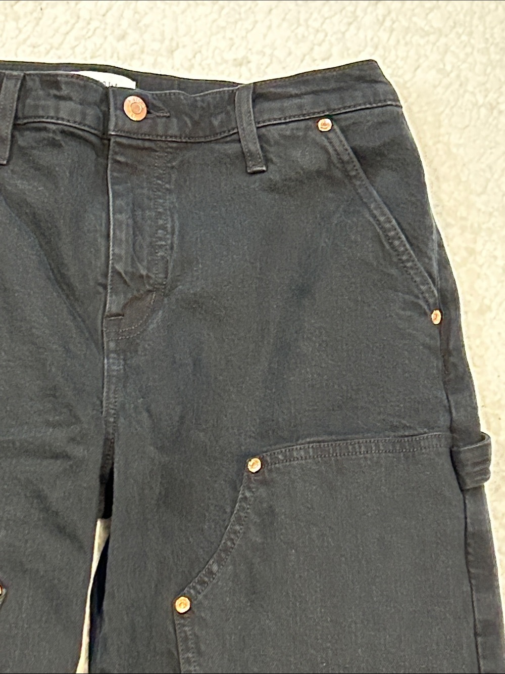 Pistola Lexi Mid Rise Straight Carpenter Jeans size 29 Coal Black - Picture 4 of 14